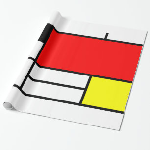 Mondrian style art wrapping paper