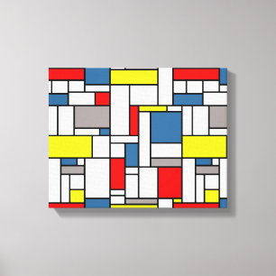 Mondrian style design canvas print