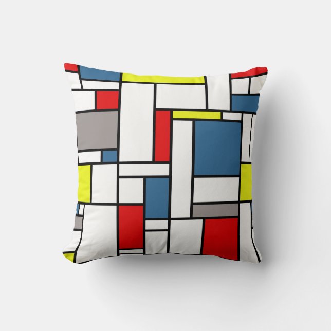 Mondrian style design cushion (Front)