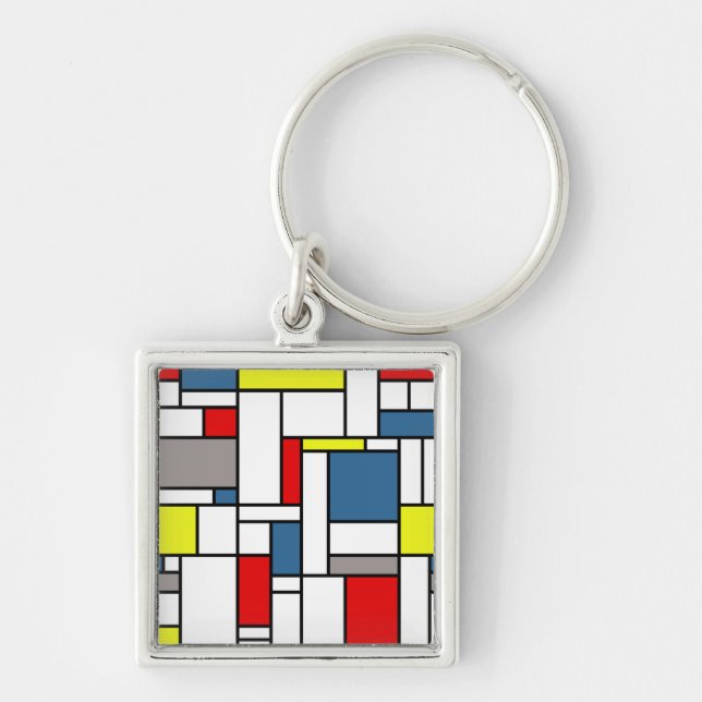 Mondrian style design key ring (Front)