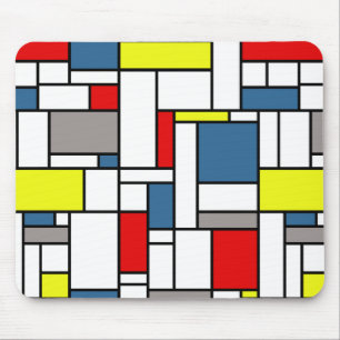 Mondrian style design mouse pad