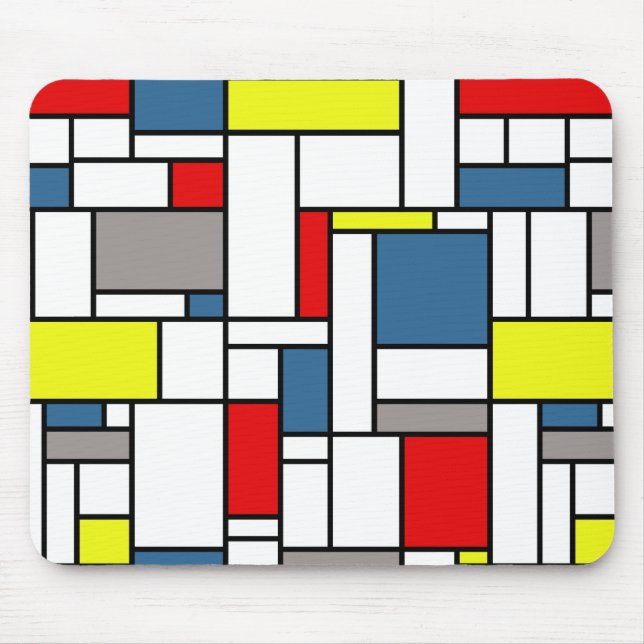 Mondrian style design mouse pad (Front)