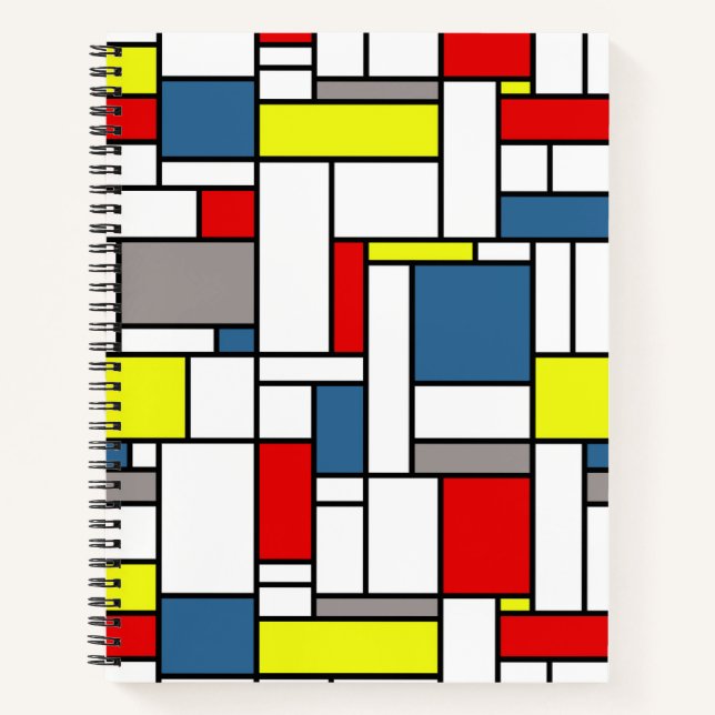 Mondrian style design notebook (Front)