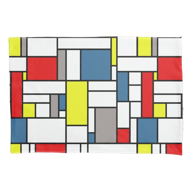 Mondrian style design pillowcase (Front)