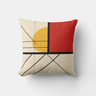 Mondrian-Style Geometric Art Print Cushion