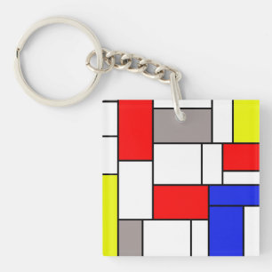 Mondrian style key ring