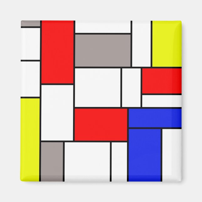 Mondrian style magnet (Front)
