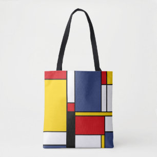 Mondrian Style Modern Abstract Art Design Tote Bag