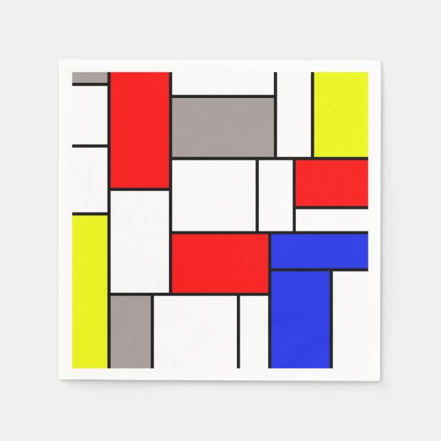 Mondrian style napkin (Front)