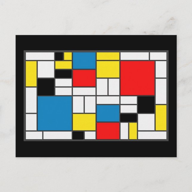 Mondrian Style Postcard (Front)