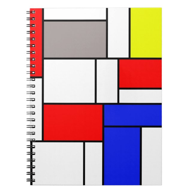 Mondrian style spiral notebook (Front)