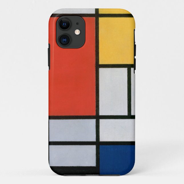 Mondrian's Composition Red, Yellow, Blue, Black Case-Mate iPhone Case (Back)