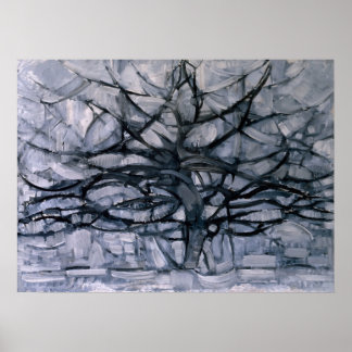Mondrian's Grey Tree Poster