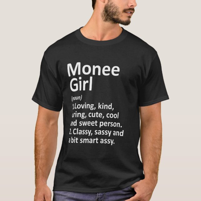 Monee Girl Il Illinois Funny City Home Roots T-Shirt (Front)