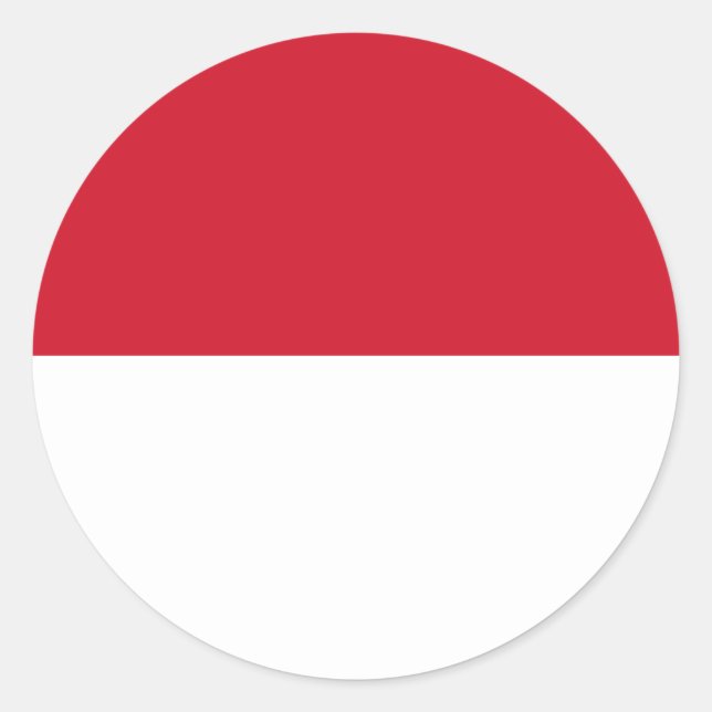 Monégasque Flag, Flag of Monaco Classic Round Sticker (Front)
