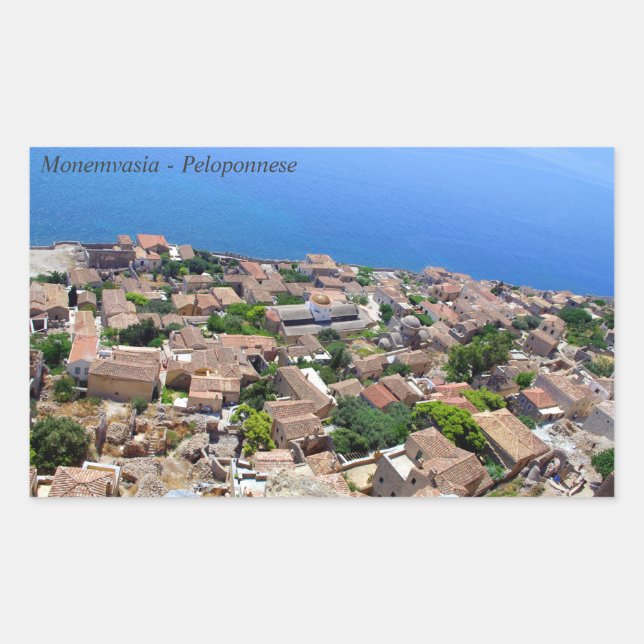 Monemvasia – Peloponnese Rectangular Sticker (Front)