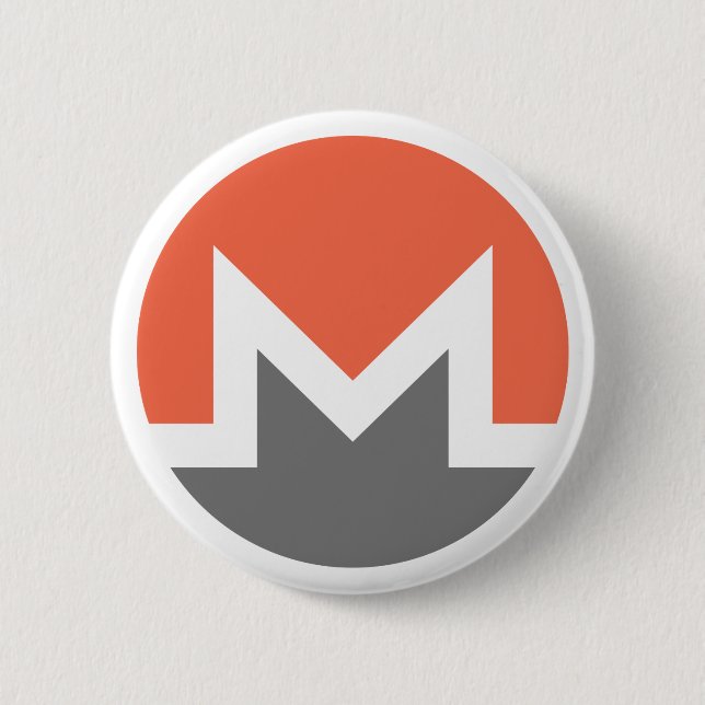 Monero (xmr) 6 cm round badge (Front)