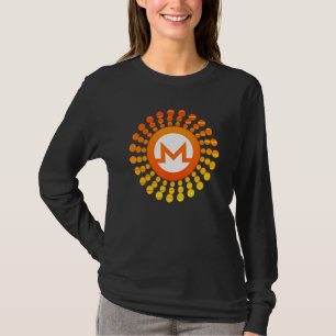 Monero Xmr Crypto Currency Circle Orange Sunset T-Shirt
