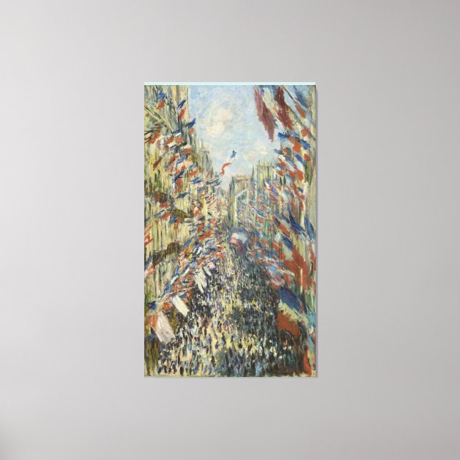 Monet 1878 The Rue Montorgueil in Paris Canvas Print (Front)