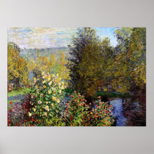 Monet - A Corner of the Garden at Montgeron Poster