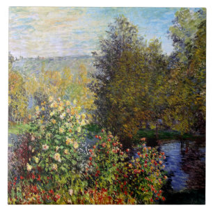 Monet - A Corner of the Garden at Montgeron Tile