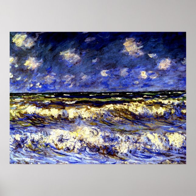 Monet - A Stormy Sea, Poster (Front)