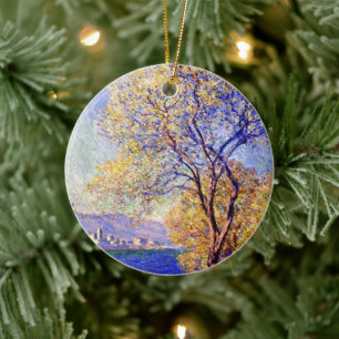 Monet - Antibes Seen from the Salis Gardens, Ceramic Tree Decoration