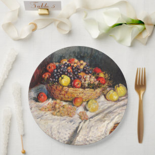 Monet - Apples and Grapes, Paper Plate