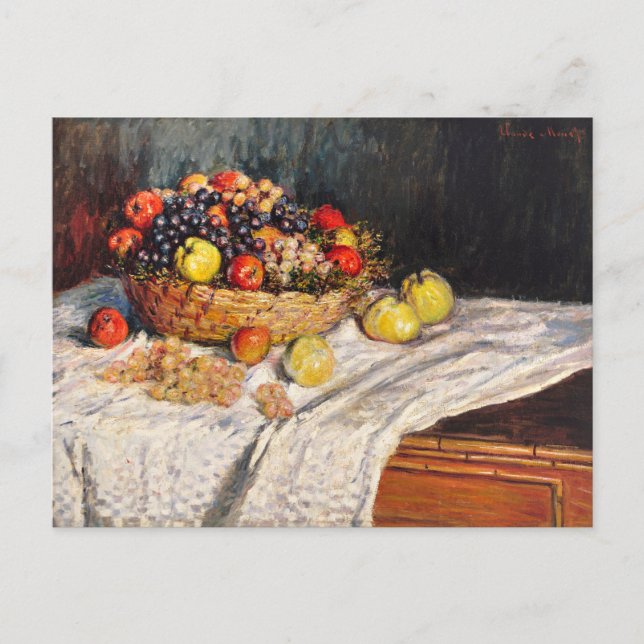 Monet - Apples and Grapes, Postcard (Front)
