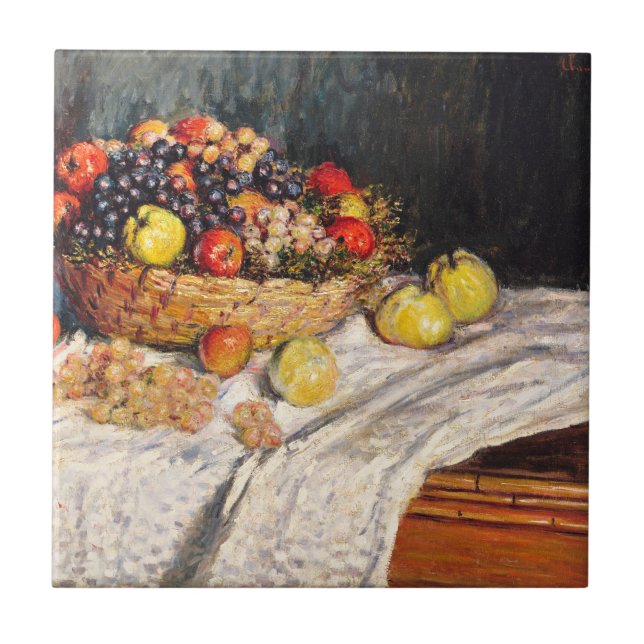 Monet - Apples and Grapes, Tile (Front)