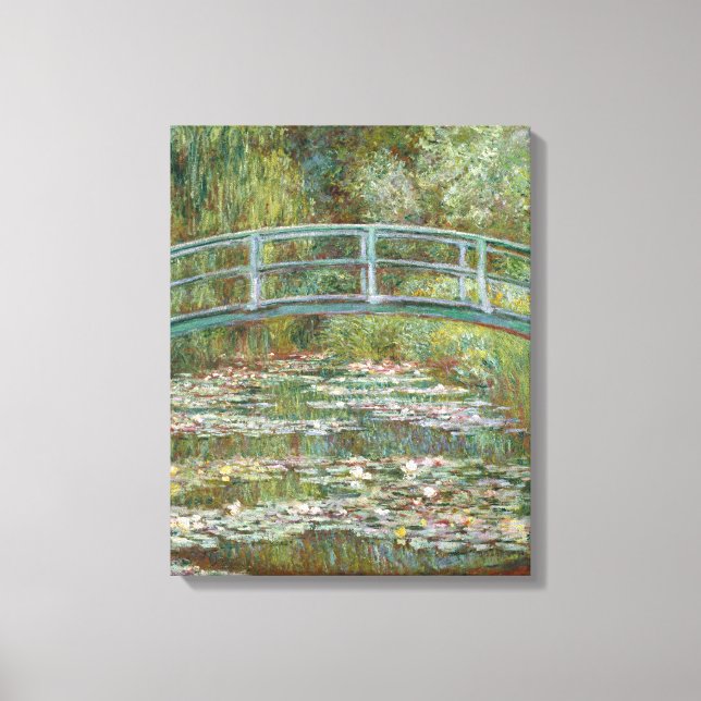 Monet Art Bridge over a Pond of Water Lilies Canvas Print (Front)
