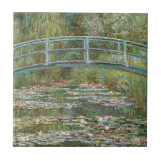 Monet Art Bridge over a Pond of Water Lilies Tile