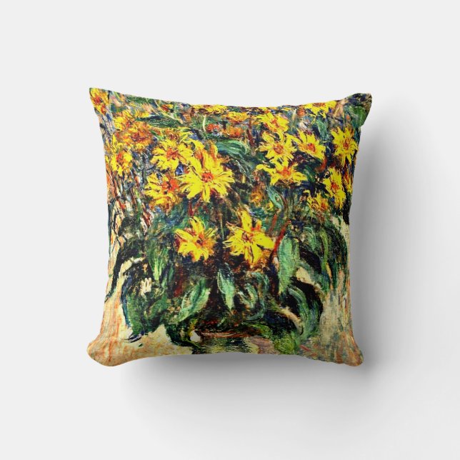 Monet art: Jerusalem Artichokes Cushion (Front)