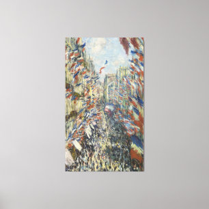 Monet Art, The Rue Montorgueil in Paris Canvas Print