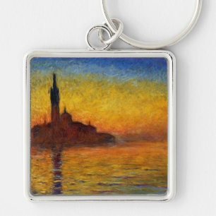 Monet Art Venice Impressionist Painting Key Ring