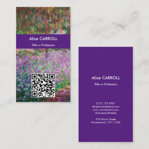 Monet - Artist's Garden at Giverny - QR Code Business Card