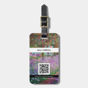 Monet - Artist's Garden at Giverny - QR Code Luggage Tag