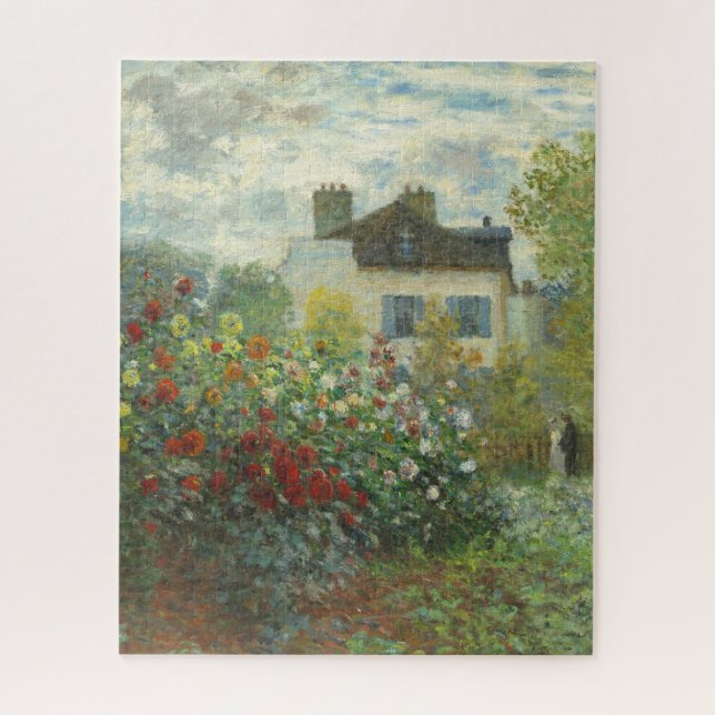 Monet Artists Garden in Argenteuil Painting Jigsaw Puzzle (Vertical)
