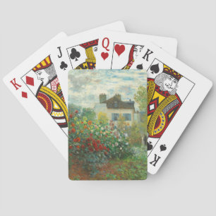 Monet Artists Garden in Argenteuil Painting Playing Cards