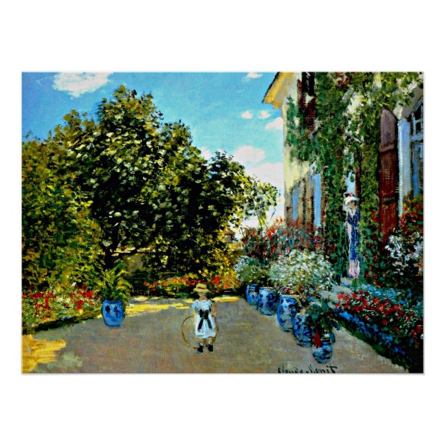 Monet - Artist's House at Argenteuil Poster (Front)