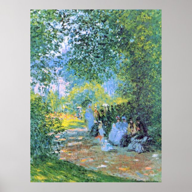 Monet - At the Parc Monceau, Poster (Front)