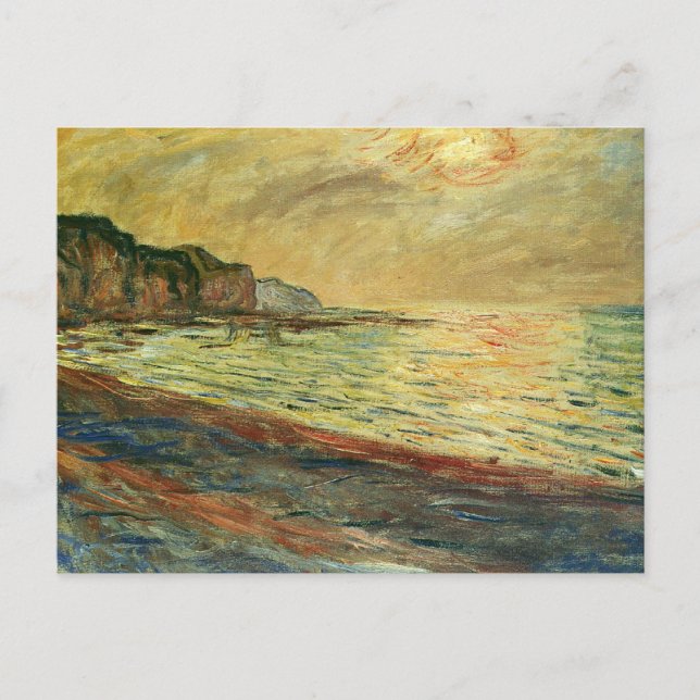 Monet Beach At Pourville Postcard (Front)