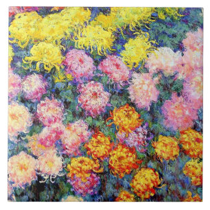 Monet - Bed of Chrysanthemums Tile
