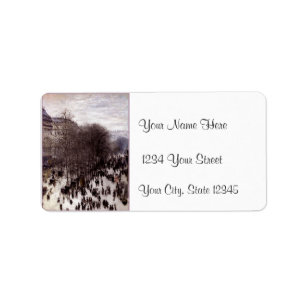 Monet Boulevard des Capucines Address Labels