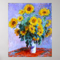 Monet Bouquet of Sunflowers Fine Art