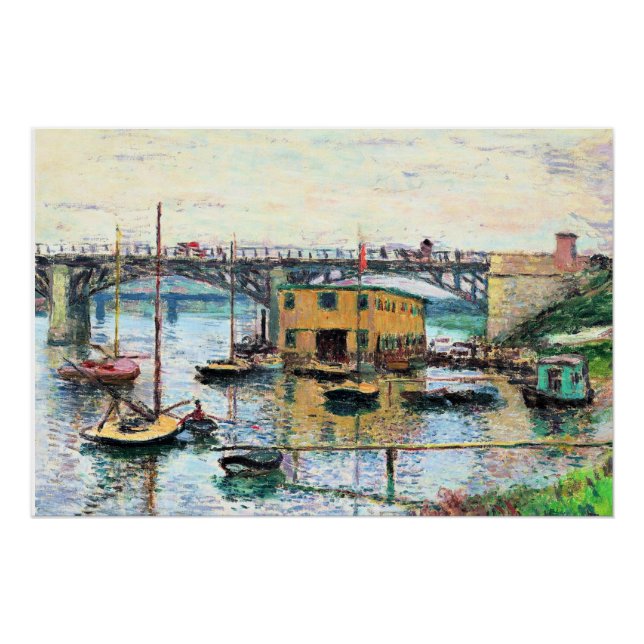 Monet - Bridge at Argenteuil on a Grey Day  Poster (Front)