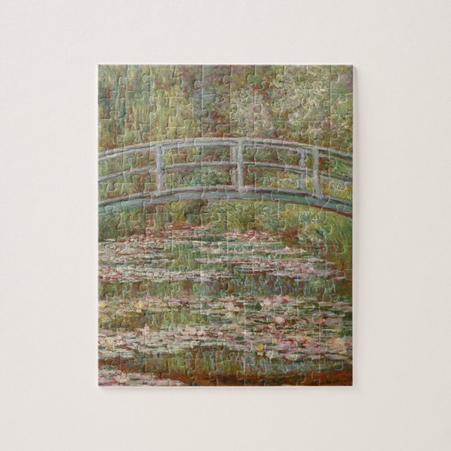 Monet Bridge Over Lily Pond Impressionist Jigsaw Puzzle (Vertical)