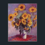 Monet, Claude Stilllife with sunflowers 1881 Tech Postcard<br><div class="desc">Monet, Claude Stillleben with sunflower 1881 Technique ?l on canvas 101 ? 81 cm Current location Metropolitan Museum of Art New York The Yorck Project: 10, 000 masterpieces of painting. Permission Monet, Claude 1840-11-14 1926-12-06 Paris Giverny Paris, Argenteuil (Seine), V?theuil, Giverny Zenodot Verlagsgesellschaft mbH NewPP limit report 2, 024?2, 569...</div>