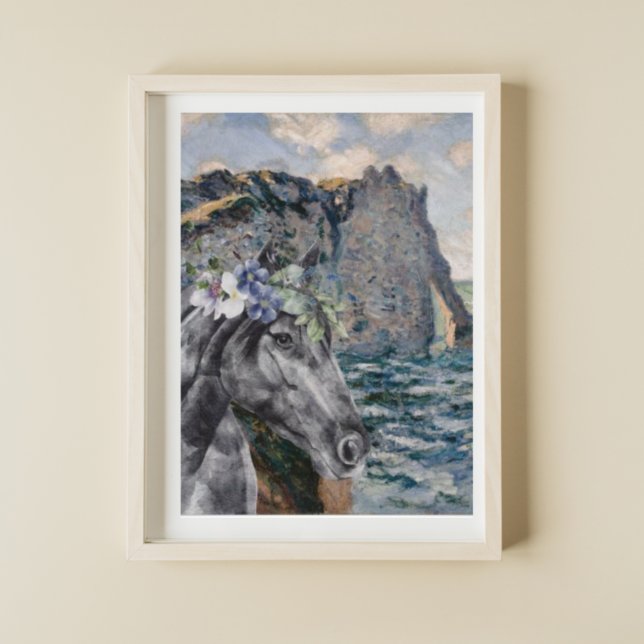 Monet Cliff of Aval & Black Horse Compilation Poster (Creator Uploaded)