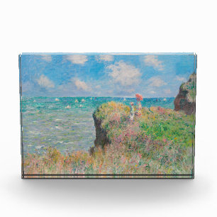 Monet Cliff Walk at Pourvil Impressionist Painting Photo Block